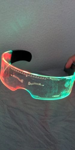 Cyberpunk LED Goggle Glow Glasses for Halloween Cosplay Party Carnival photo review