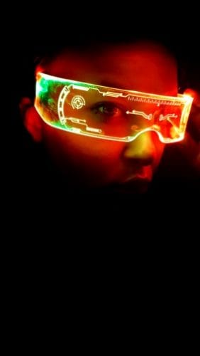 Cyberpunk LED Goggle Glow Glasses for Halloween Cosplay Party Carnival photo review