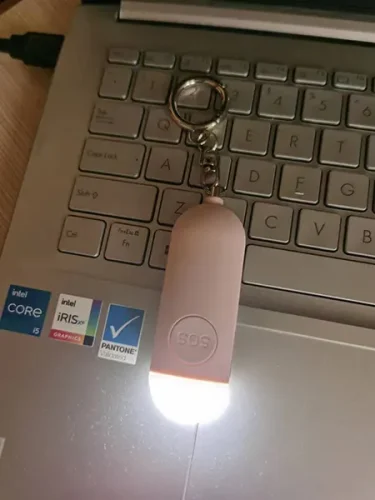 SOS Keychain Siren Alarm with LED Light photo review