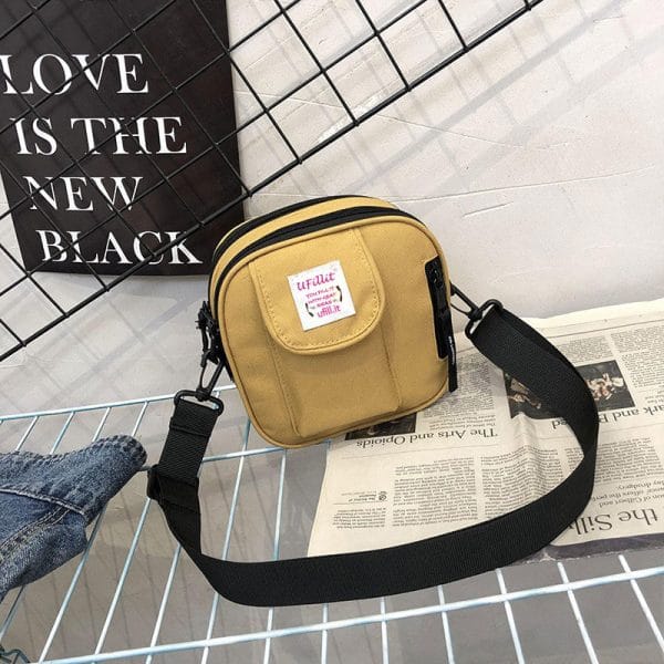 Mobile-Friendly Small Square Canvas Shoulder Bag -UFILLIT® - Image 4