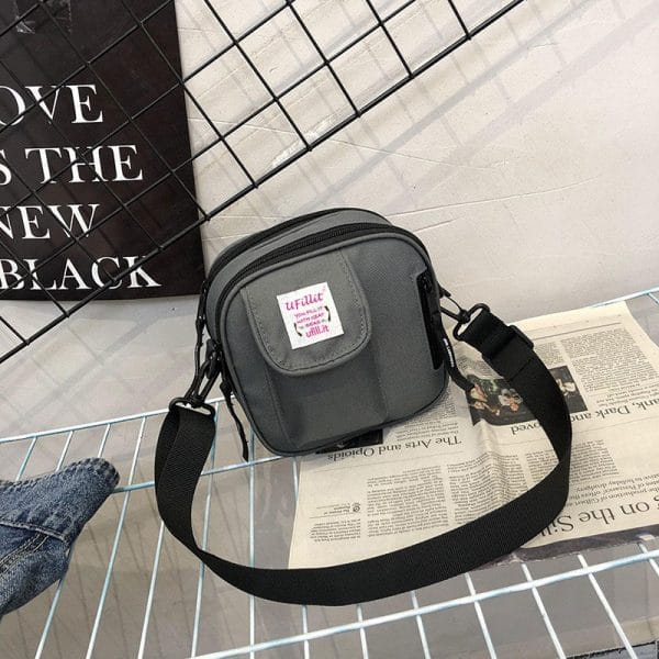 Mobile-Friendly Small Square Canvas Shoulder Bag -UFILLIT® - Image 3