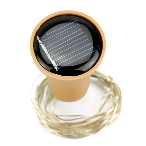 Solar Powered Cork String Lights for Decor - Image 6