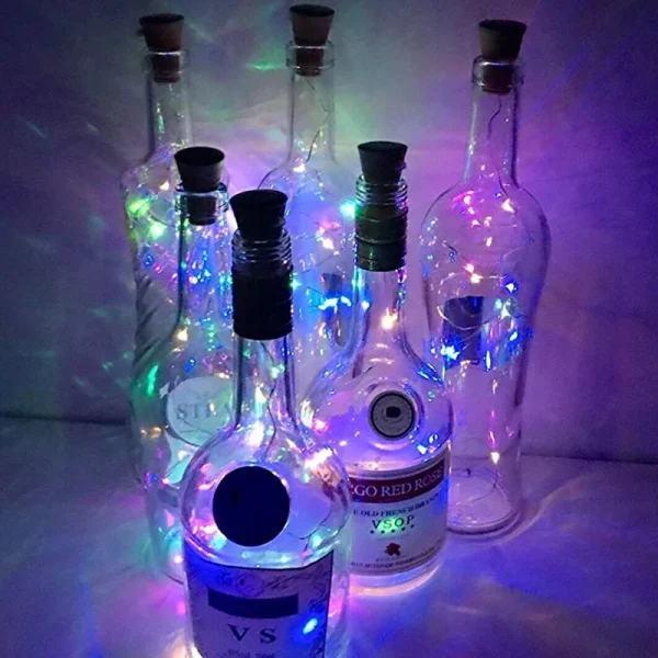 Solar Powered Cork String Lights for Decor - Image 4