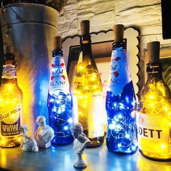 Solar Powered Cork String Lights for Decor