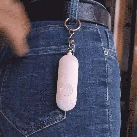 SOS Keychain Siren Alarm with LED Light 8 a single tap and has both constant and flash modes2